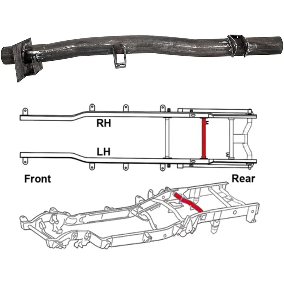 Rear Tank Support Crossmember For 01-10 Chevy Silverado/GMC Sierra 2500HD/3500HD - Image 4 of 4