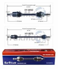 Pair Front CV Joint Axle Shafts for Hyundai Accent FWD 00-05 Automatic Transmis