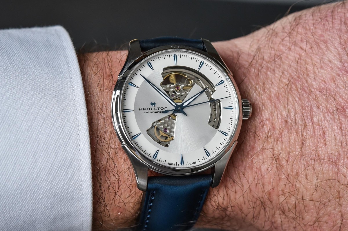 時計 HAMILTON JAZZMASTER OPEN HEART AUTO Hamilton Jazzmaster Open Heart Automatic Leather Strap Watch