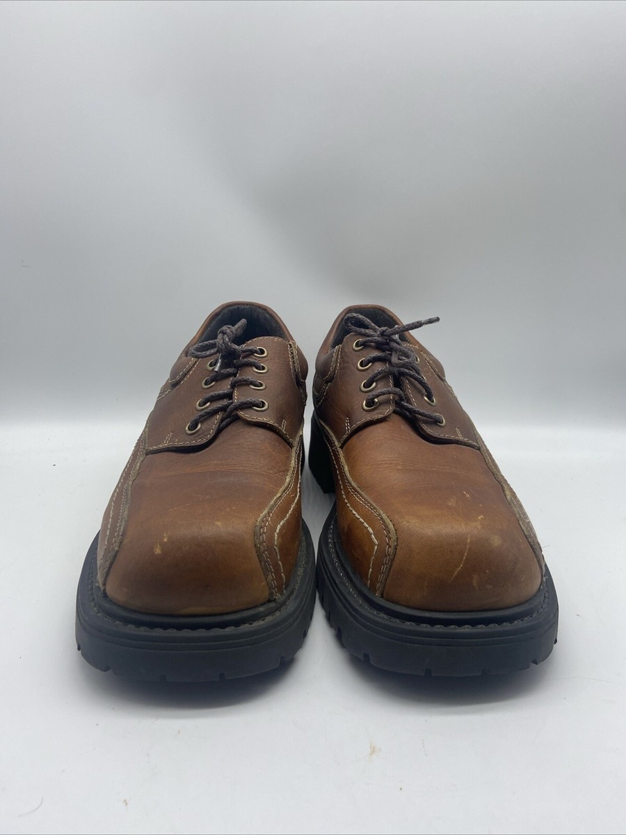 GBX Mens Brown Leather Chunky Platform Y2K Goth Punk Grunge  display picture 3
