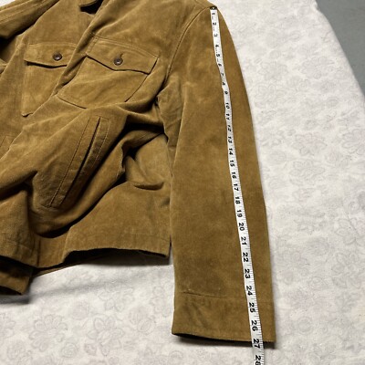 Vtg GAP Jeans 1969 leather men's suede tan brown Sherpa Vtg GAP Jeans 1969 leather men's suede tan brown Sherpa