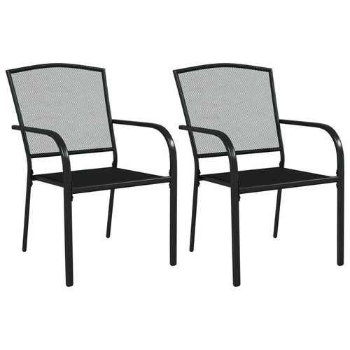 vidaXL 3 Piece Garden Dining Set Anthracite Steel - Picture 4 of 10