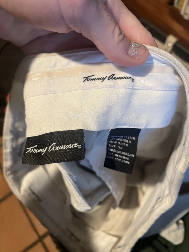 Pantalones Cortos de Golf Tommy Armour Para Hombre Talla 38 Beige Lógica Rendimiento Tecnología Absorbente Foto 3 de 3