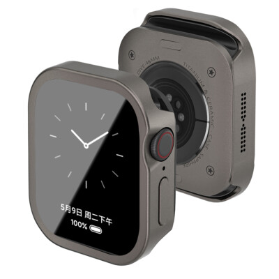 Matal Case For Apple Watch Built-in Screen Protector Back Cover Protective Cover