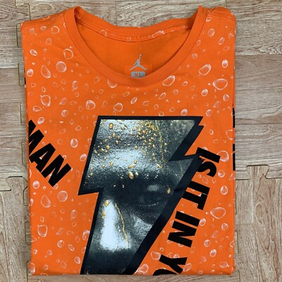 Gatorade x Nike Air Jordan Shirt Orange XL Be Like Mike AOP