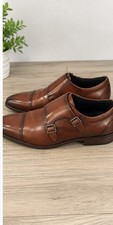 Stacy Adams Men s Brown Double Monk Strap Dress Shoes Size 10 Cap Toe Formal