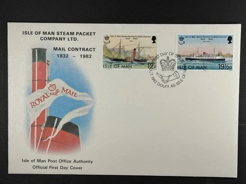 Isle Of Man FDC 1982 Steam Packet Mail Contract Stamps First Day Cover