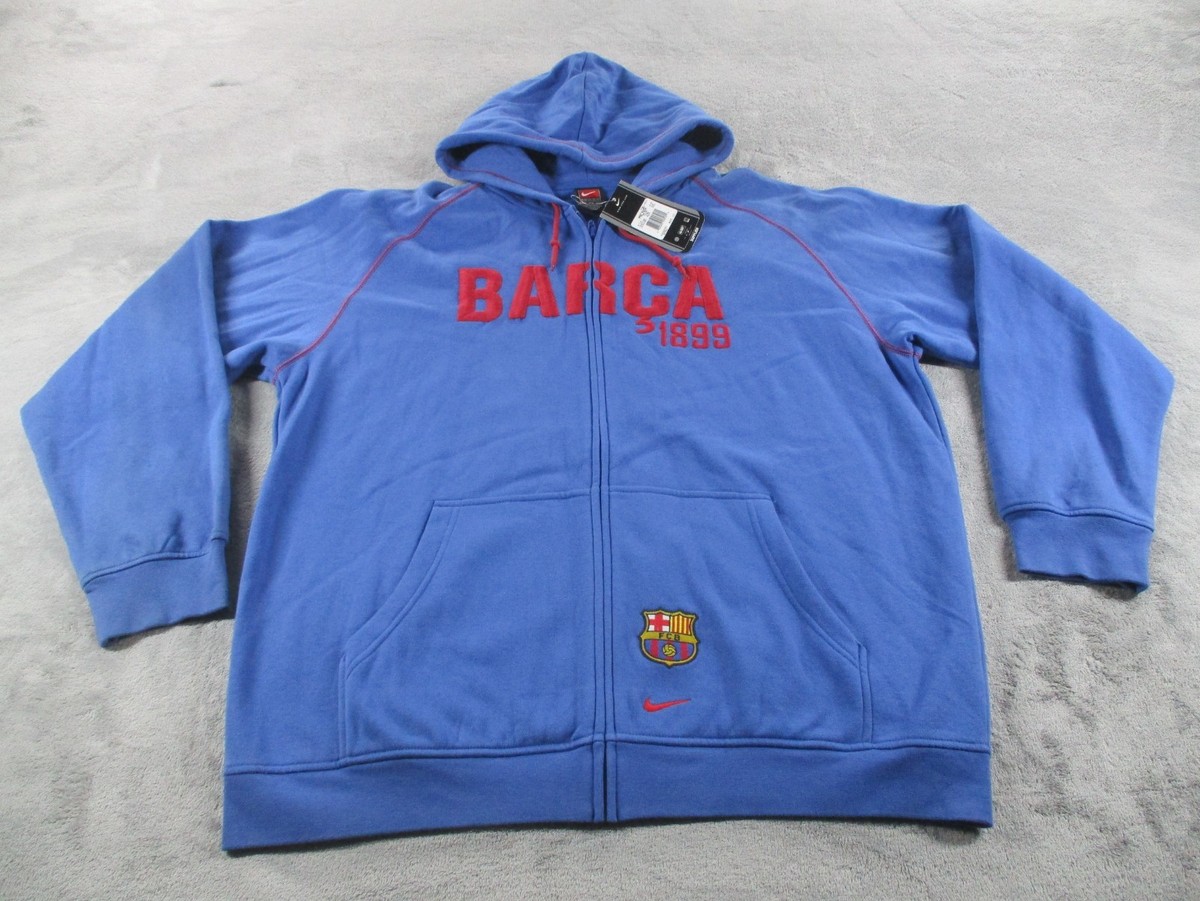 Nike FC Barcelona Barca 1899 Full Zip Hoodie XXL Blue Football
