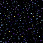 Evening Glow Fabric | Purple Blue Splash Dots Black | Timeless Treasures YARD