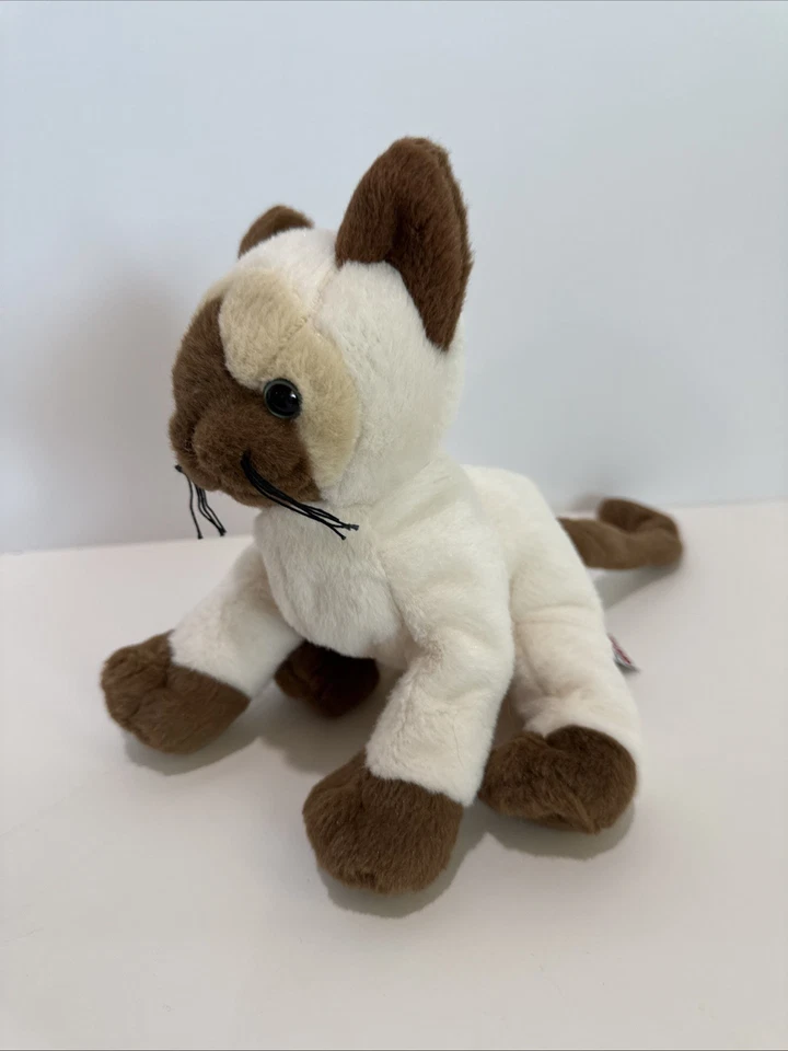 Webkinz Siamese Cat Stuffed Plush No Code HM160 Blue Eyes 8” - Image 2 of 4