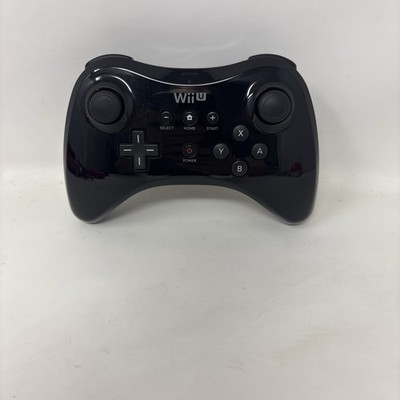 Nintendo Wii U Pro Controller Black WUP-005 Wireless Tested Working