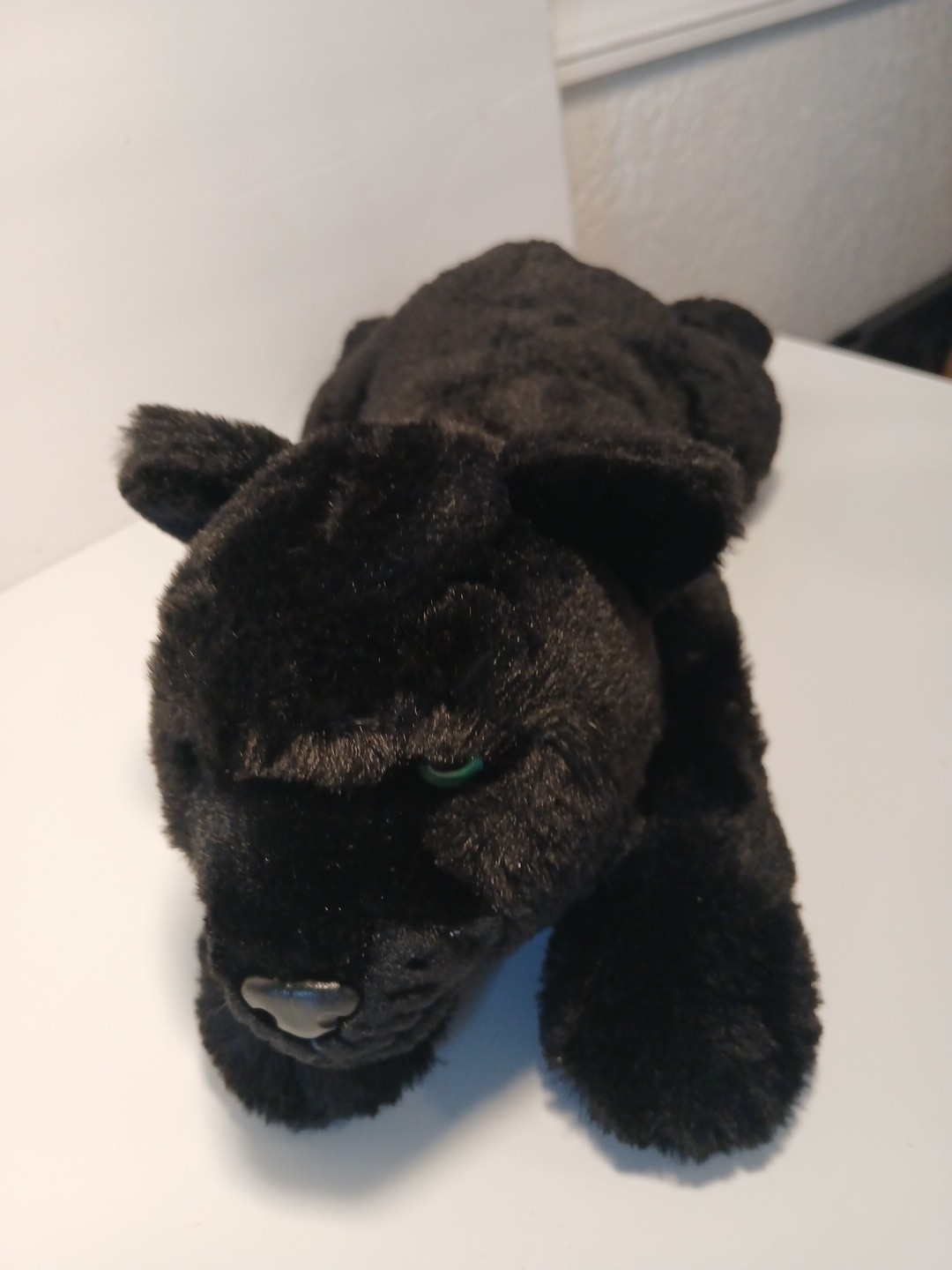 FAO Schwarz Black Panther Realistic Soft Plush Stuffed Animal 2020 16" Cat NWTs thumbnail 2