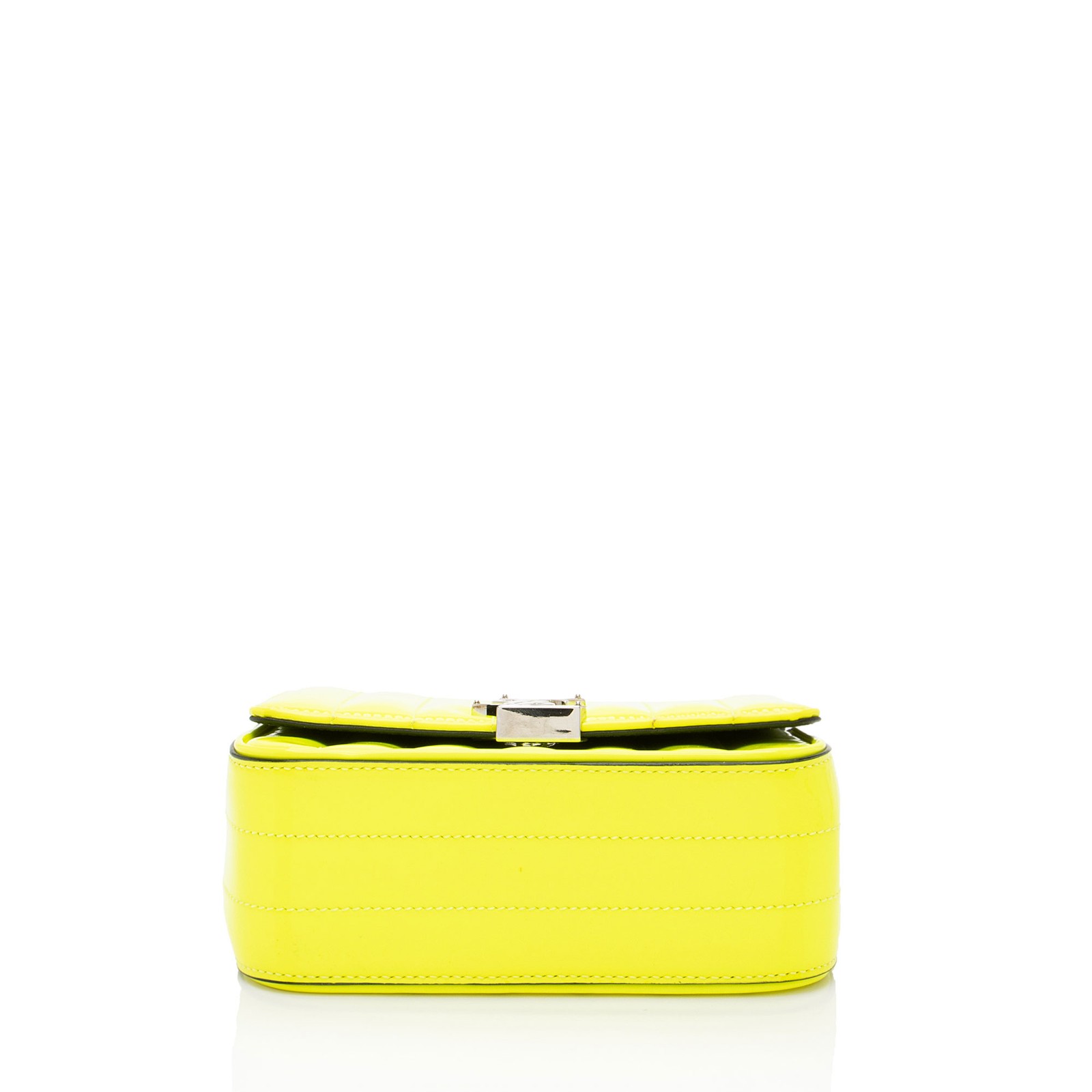 Borsa a tracolla piccola Saint Laurent in pelle verniciata con monogramma Vicky