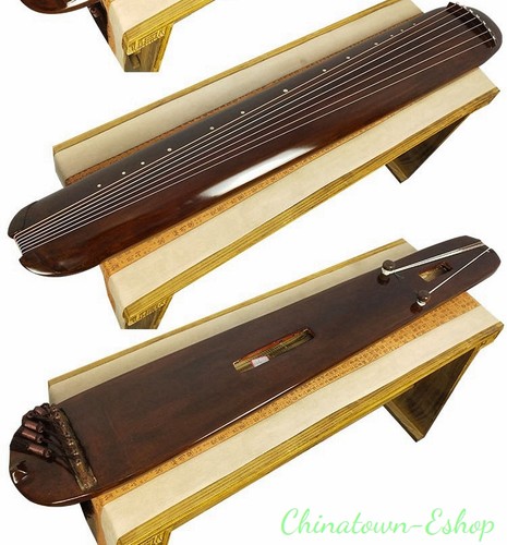 Aged Fir 48" Hundun Guqin Chinese 7-stringed Zither Lyre Heptachord 混沌式 #2316 - Picture 5 of 24