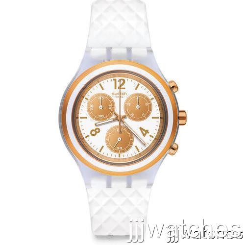 Brand new Swatch White Watch MISSION TO EARTHPHASE - MOONSHINE GOLD Cold Moon  main image 2