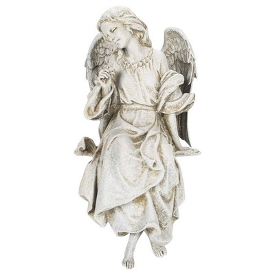 by Roman, 12.75'' H Sitting Angel Garden Statue, Outdoor Decor