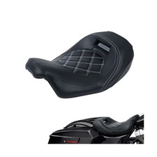 TCT-MOTORPARTS Low-Profile Driver Solo Seat Fit for Harley Touring 2009-23