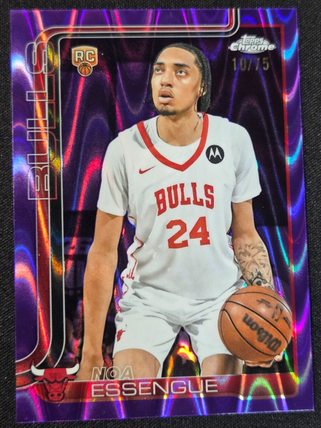 NOA ESSENGUE RC /75 - SP PURPLE RAYWAVE REFRACTOR #262 - 2025-26 Topps Chrome 