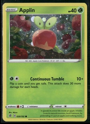Applin - (Cosmos Holo) Holo Promo Blister Exclusives 020/192 NM