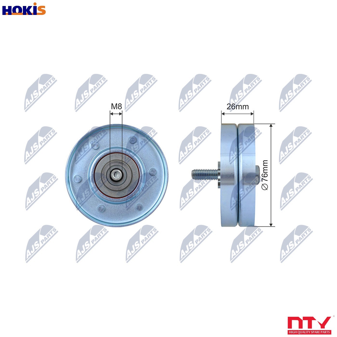V-belt pulley RNK-VV-013 NTY for VOLVO S40 I V40 Estate - Image 9