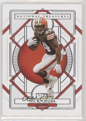 2020 Panini National Treasures 25/99 Nick Chubb #24 0j7s