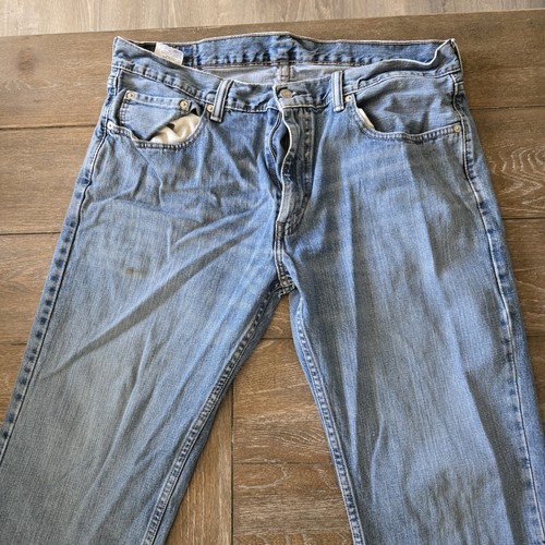 Levi's 559 Faded Medium Light Blue Jeans 36x32 Relaxed Fit Straight Leg - Picture 5 of 7