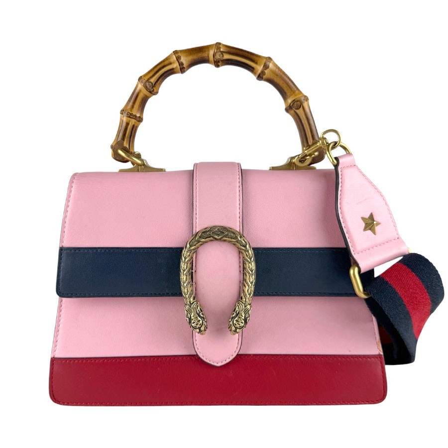 Borsa a tracolla originale Gucci Dyonisus Bamboo borsa a mano in pelle...
