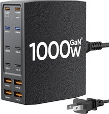 1000W USB Charging Station,12-Port USB C Charger Block with Dual 100W PD USB-C