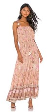 SPELL & THE GYPSY COLLECTIVE Wild Bloom Pink Strappy Maxi Dress Size M SP11