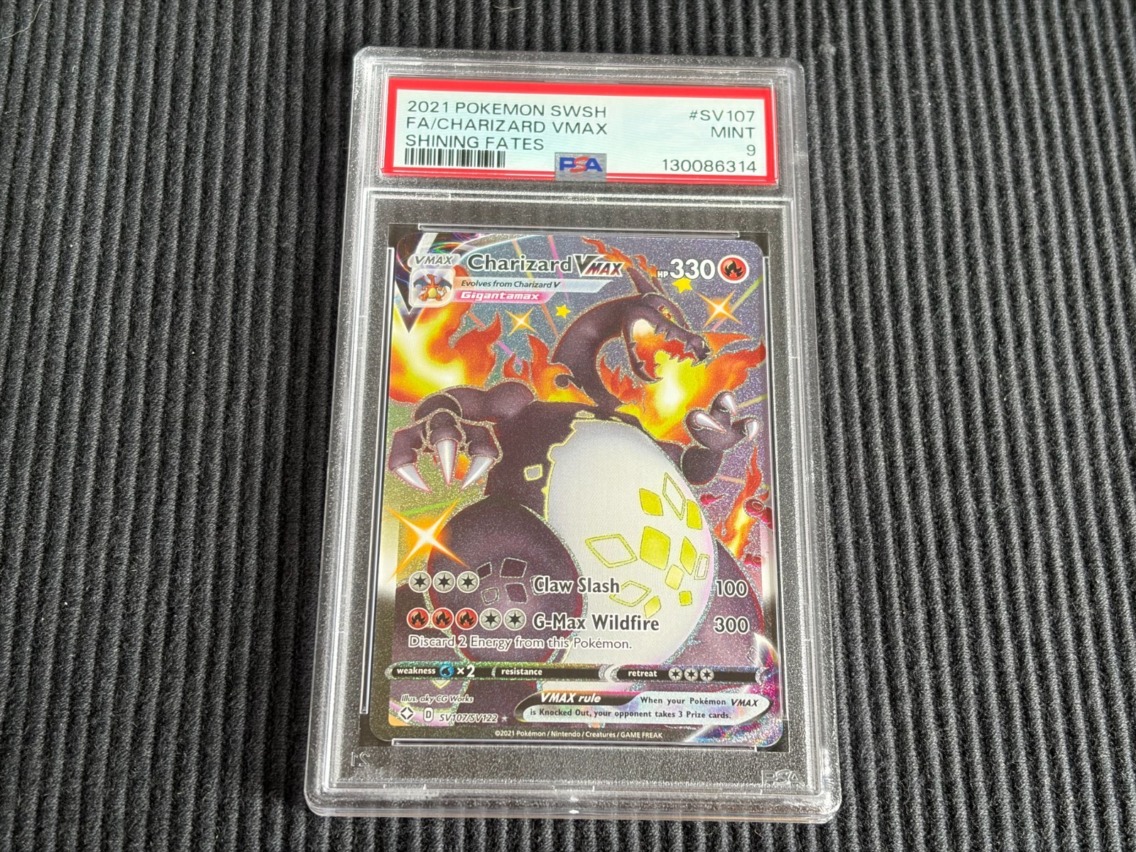 2021 POKEMON SWSH #SV107/SV122  CHARIZARD VMAX *SHINING FATES PSA 9 MINT*