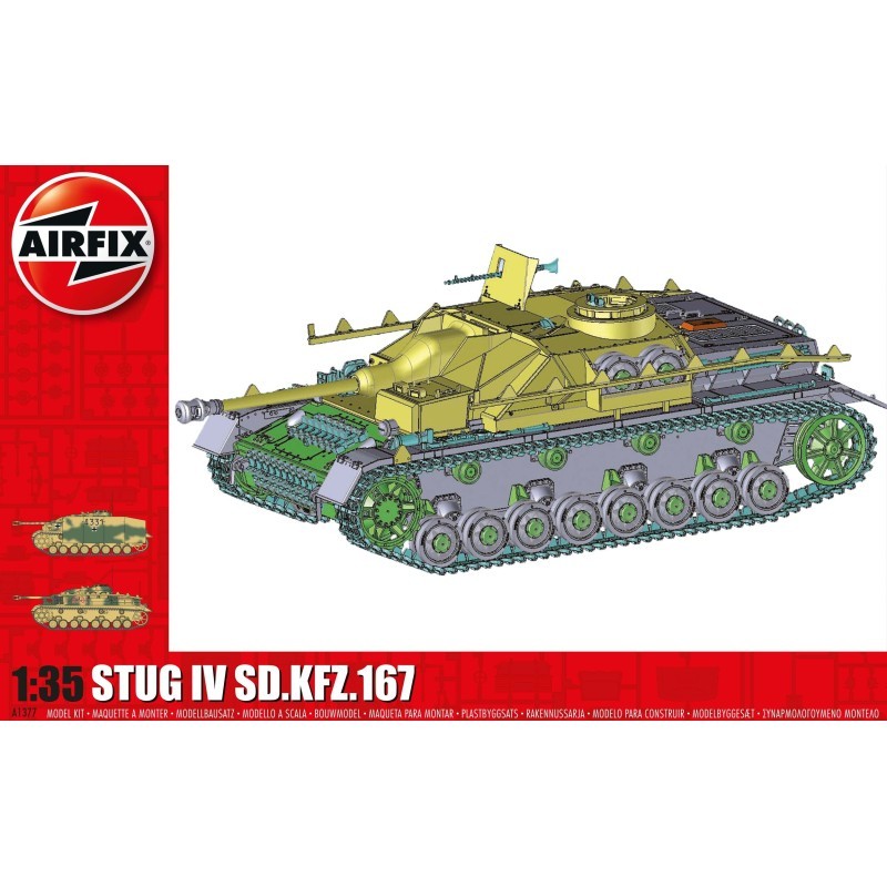 Maquette militaire Airfix A1377 StuG IV idéale pour recréer un diorama réaliste de la Seconde Guerre