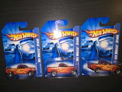 Lot Of 3 Hot Wheels Stars Dodge Power Wagon Truck 2007 K7649 Burgundy Flame NEW 