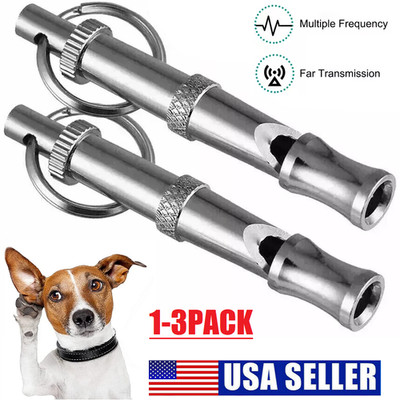 3Pcs Dog Whistles That Makes Dogs Stop Barking Obedience Pet Pitch Adjustable US