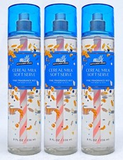 3 Bath  Body Works CEREAL MILK SOFT SERVE Fragrance Mist Body Spray 8 oz