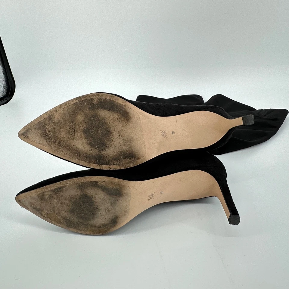 Botas BCBGeneration Marlo Negras Gamuza Punta Stiletto Sobre la Rodilla 9M Foto 3 de 4