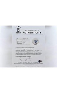 Sergio Garcia Signed Titleist Golf Practice Ball Certified by Beckett