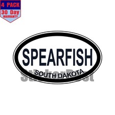 South Dakota Spearfish Oval Sticker 4 Pack 3x2 Inch South Dakota Spearfish Oval Sticker 4 Pack 3x2 Inch