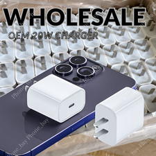 Lot 20W USB-C Type C Fast Charger Power Adapter Block For iPhone17 16 15 Samsung