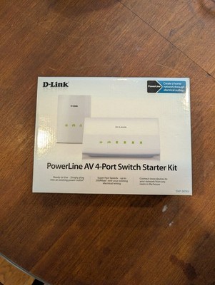 D-Link Systems, Inc. DHP-348AV Powerline AV 4-Port Switch Mini Kit 