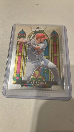 2021 PANINI PRIZM MIKE TROUT STAINED GLASS CARD