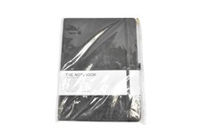Black A5 Smooth Hardcover Notebook Journal Lined White Paper Elastic Band