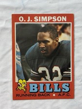 Topps 1971 #260 O. J. Simpson Buffalo Bills Football Card