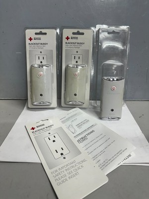 (3) Eton American Red Cross Emergency Flashlite/NITE LITE/ Blackout Alert Buddy