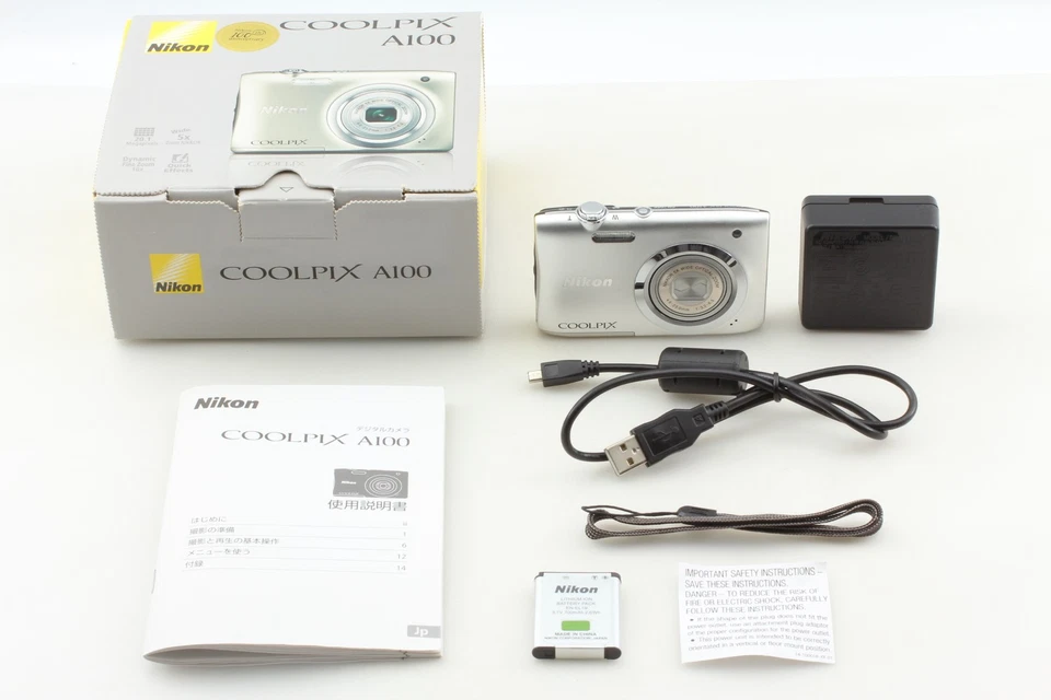 [Excelente COMO NUEVA en caja] Cámara digital compacta Nikon COOLPIX A100 20,0 MP DE JAPÓN Foto 2 de 4