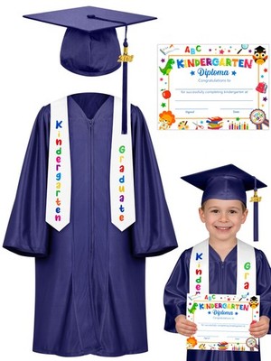 QZYL Kindergarten Graduation Cap and Gown Set, Unisex Congrats Grad Outfit wi...