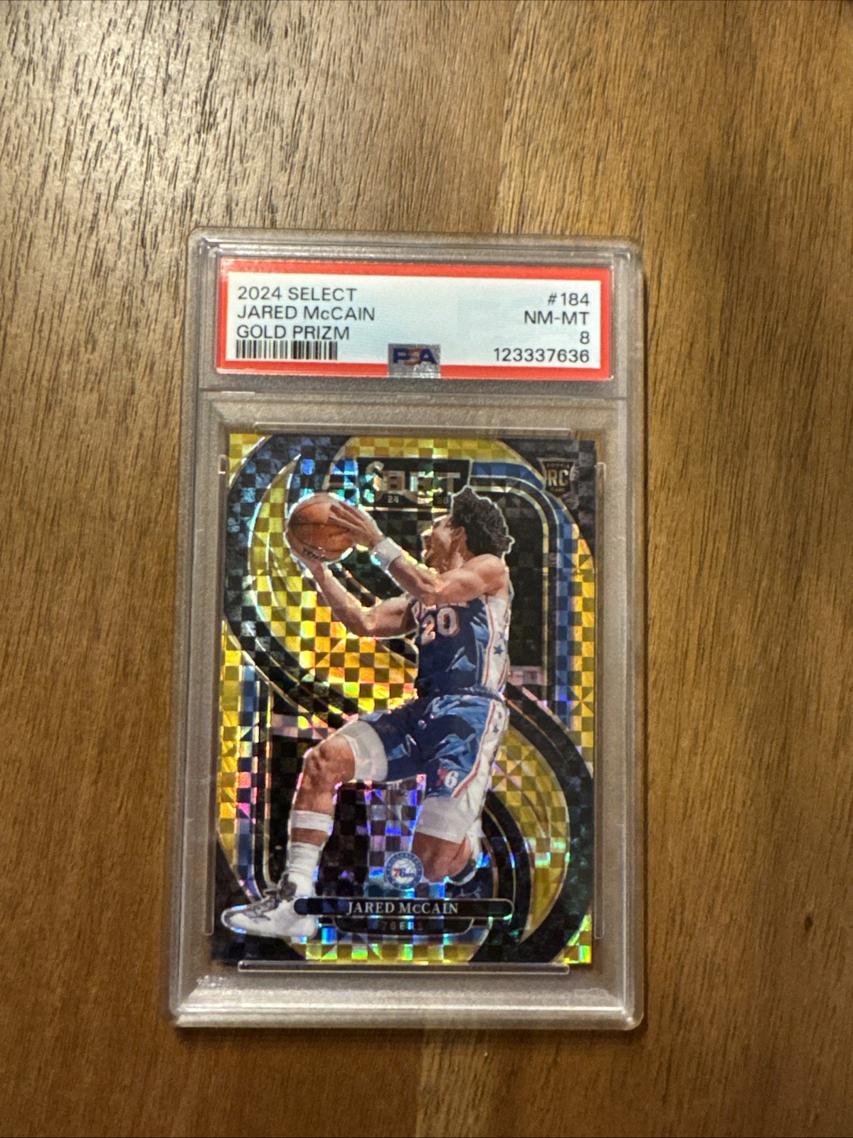 2024-25 Panini Select - Premier Jared McCain RC Gold  /10 - NEWEST OKC THUNDER