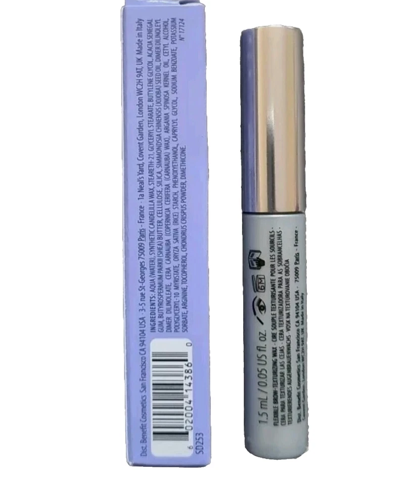 Benefit Fluff Up Brow Wax Mini 1.5ml Travel Size - RRP £14.50 - BRAND NEW in BOX - Image 2 of 3