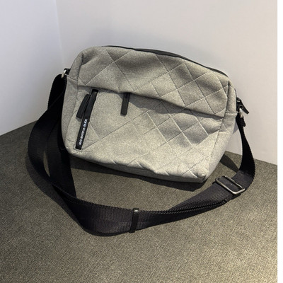 Mandarina Duck Quilted Gray Crossbody Bag with Adjustable Strap 