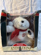 Vintage Coca-Cola Animation Collection 9" Polar Bear 1998 - Tested Works
