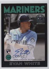 2021 Topps 1986 Topps Baseball Auto Black /199 Evan White #86A-EW Auto 8k4